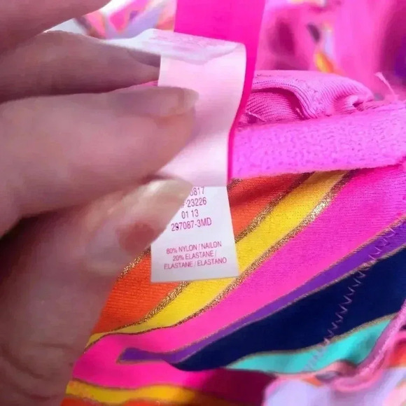 Victoria's Secret Multicolor Striped Tie Bikini - Picture 8 of 10